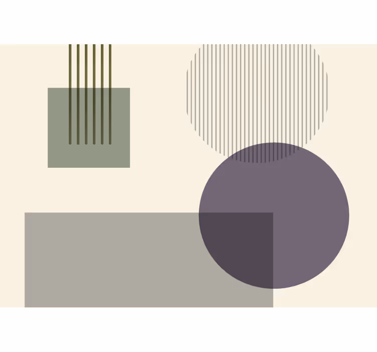Abstract fotobehang geometrische vormen spel - TenStickers