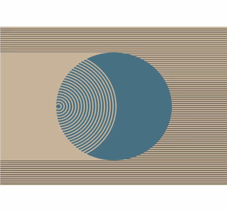 Geometrisch cirkelpatroon abstract fotobehang - TenStickers