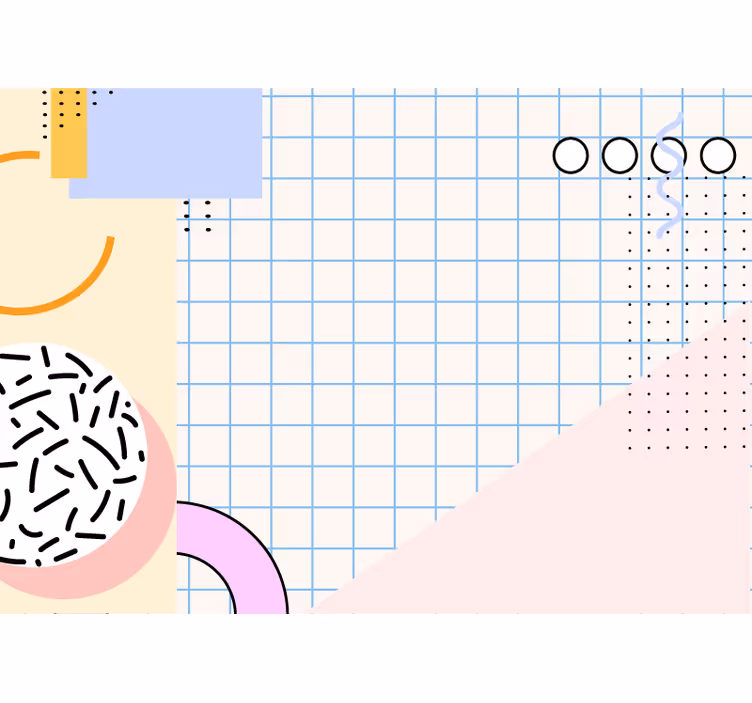Abstract fotobehang geometrische vormen configuratie - TenStickers