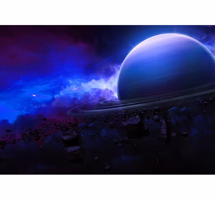 Fotobehang ruimte sterrenhemel planetair uitzicht - TenStickers