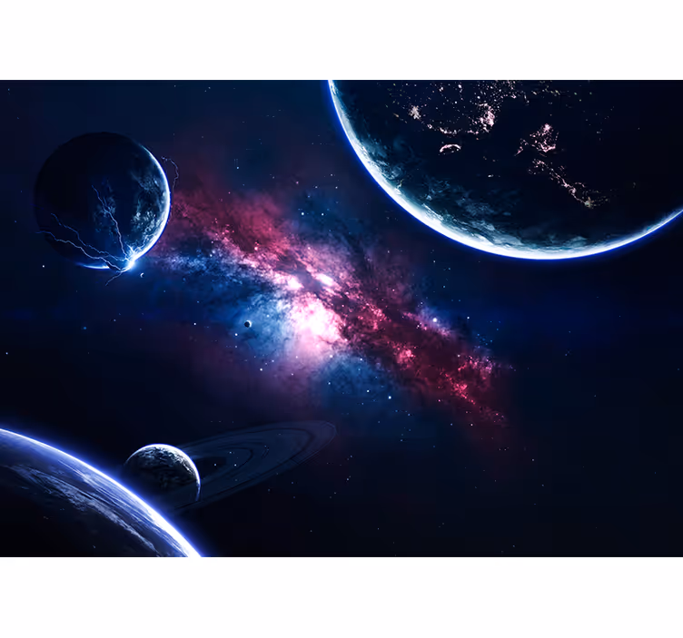 Fotobehang ruimte kosmisch melkweg tafereel - TenStickers