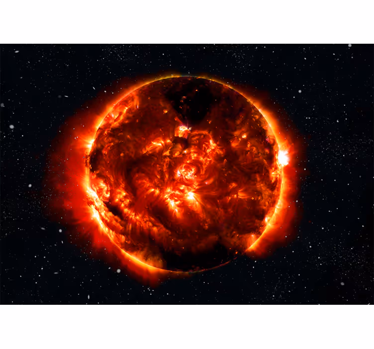 Fotobehang ruimte zonne-explosie effect - TenStickers