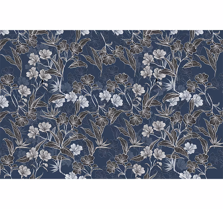Bloemen foto behang elegant bloemenpatroon - TenStickers