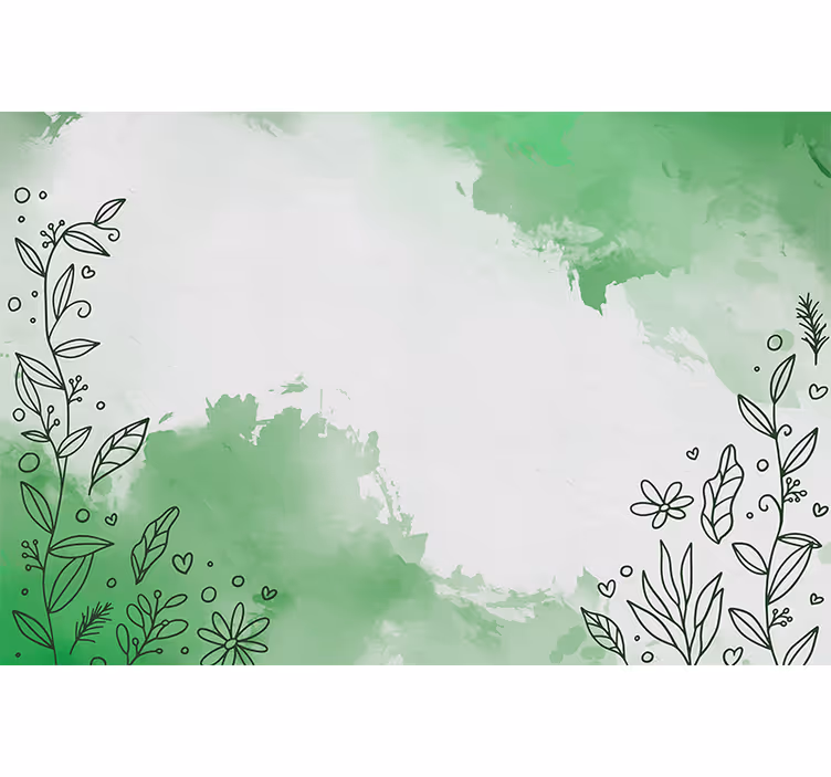 Fotobehang natuur botanische lijntekeningen - TenStickers