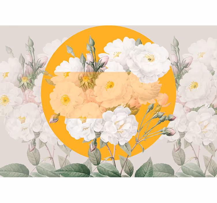 Bloemen foto behang bloeiende bloemencompositie - TenStickers