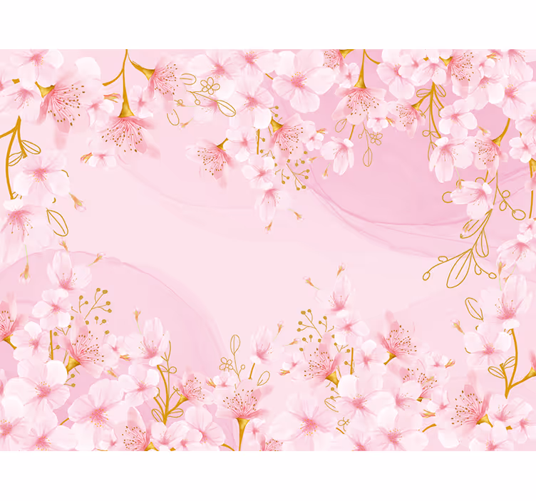 Bloemen foto behang kersenbloesem genade - TenStickers