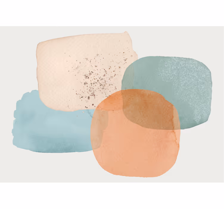Zachte ronde vormen abstract fotobehang - TenStickers