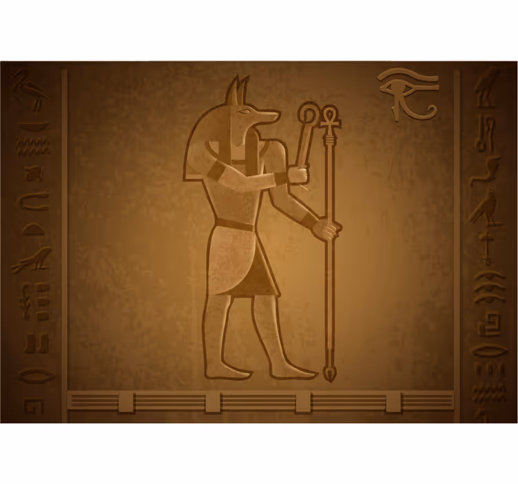 Foto behang dieren oude egyptische godheid - TenStickers
