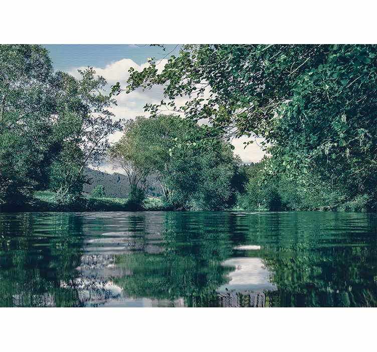 Fotobehang natuur rustig rivierlandschap - TenStickers