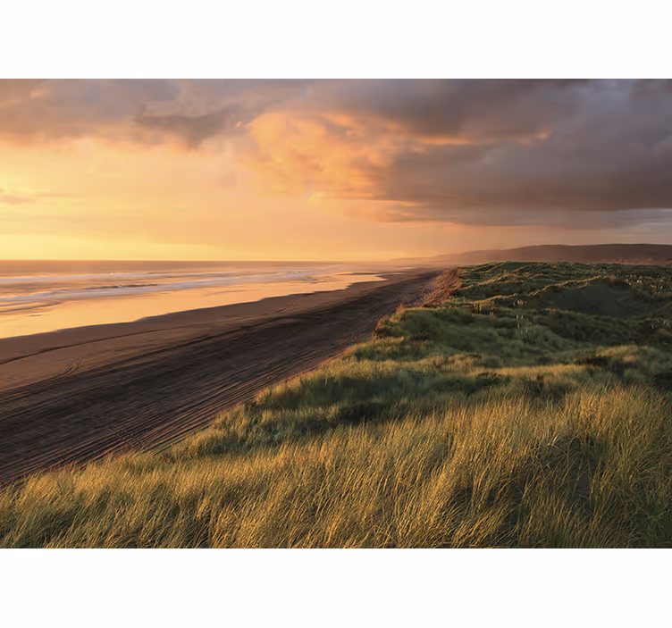 Harmonie bij zonsondergang aan zee fotobehang zee - TenStickers