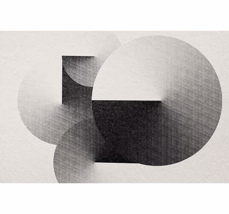 Abstract fotobehang geometrische cirkelcompositie - TenStickers