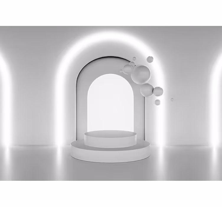 Abstract fotobehang geometrisch boogontwerp - TenStickers