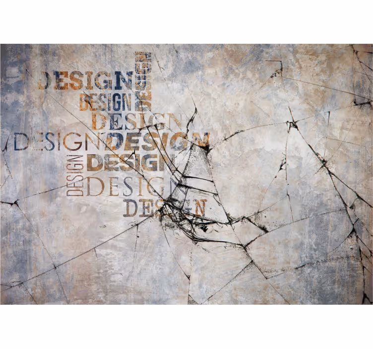 Abstracte typografie abstract fotobehang - TenStickers