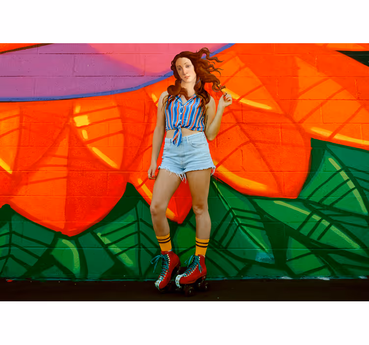 Fotobehang graffiti dappere skater - TenStickers