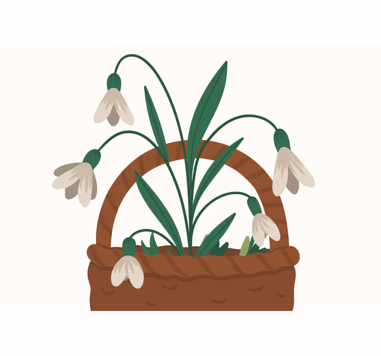 Bloemen foto behang delicate sneeuwklokjes bloesem - TenStickers