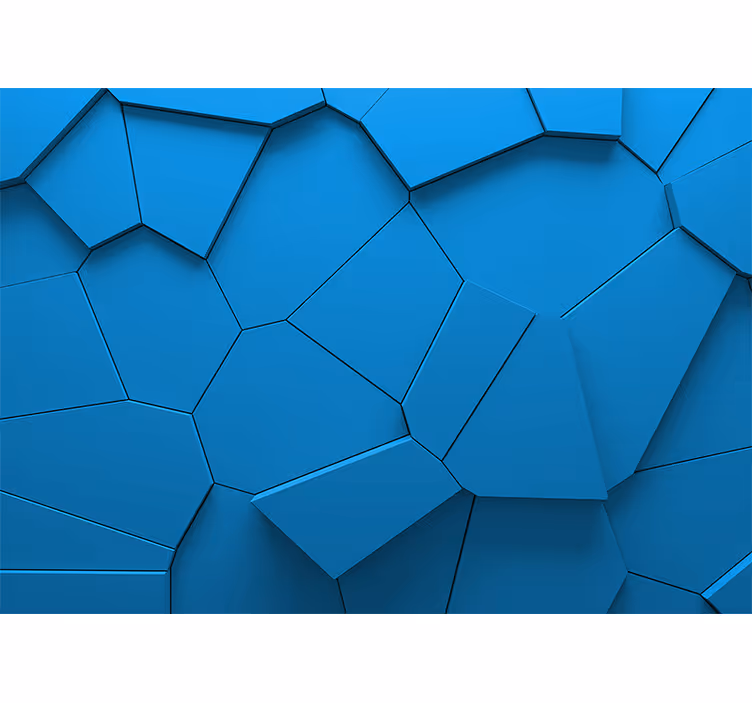 Geometrisch blauw patroon fotobehang patronen - TenStickers