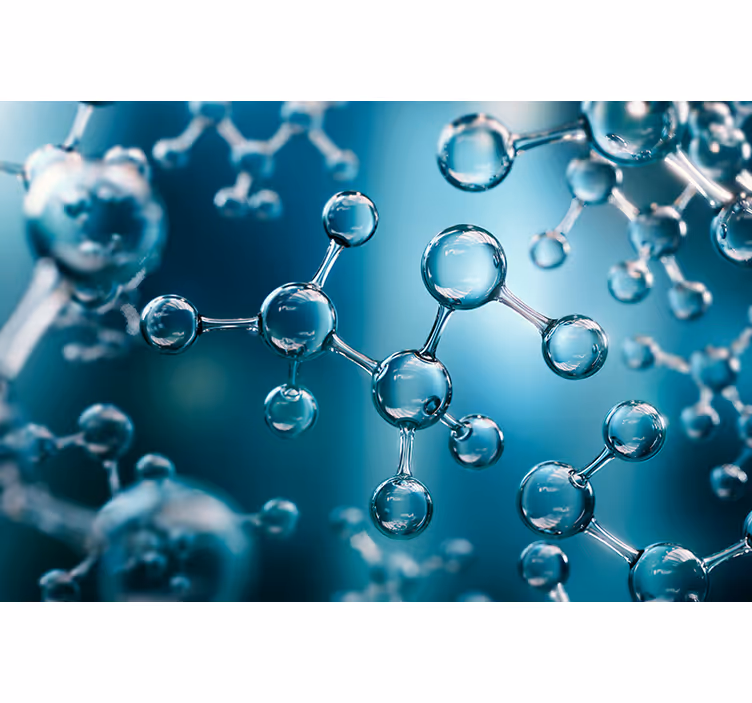 Abstract fotobehang moleculaire structuur golven - TenStickers