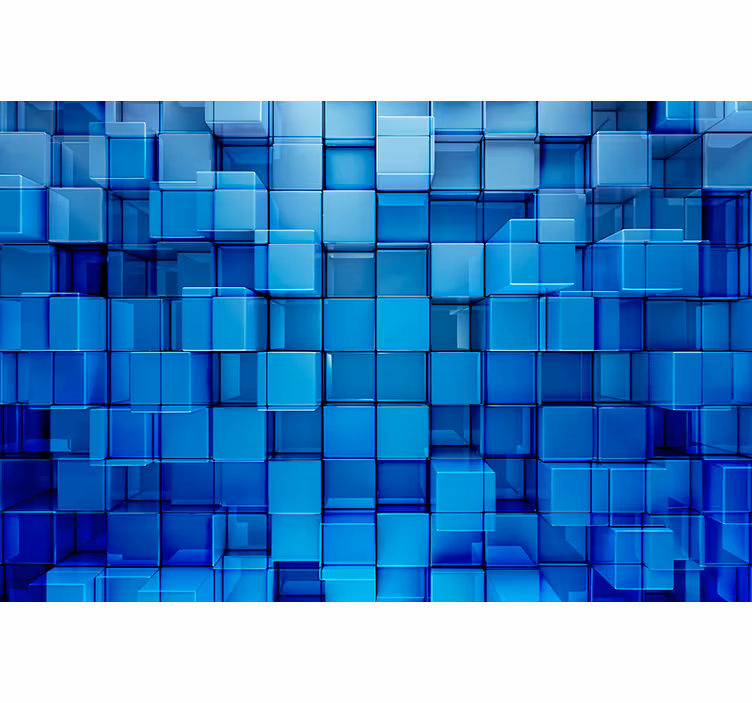 Abstract fotobehang geometrische kubusindeling - TenStickers