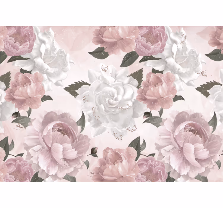 Bloemen foto behang elegante botanische compositie - TenStickers