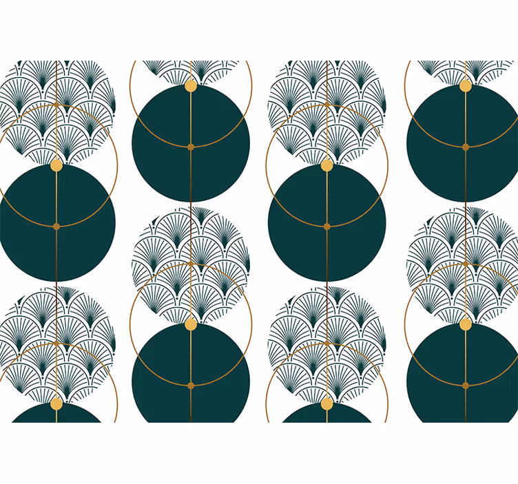 Fotobehang patronen geometrische ventilatorpatronen - TenStickers