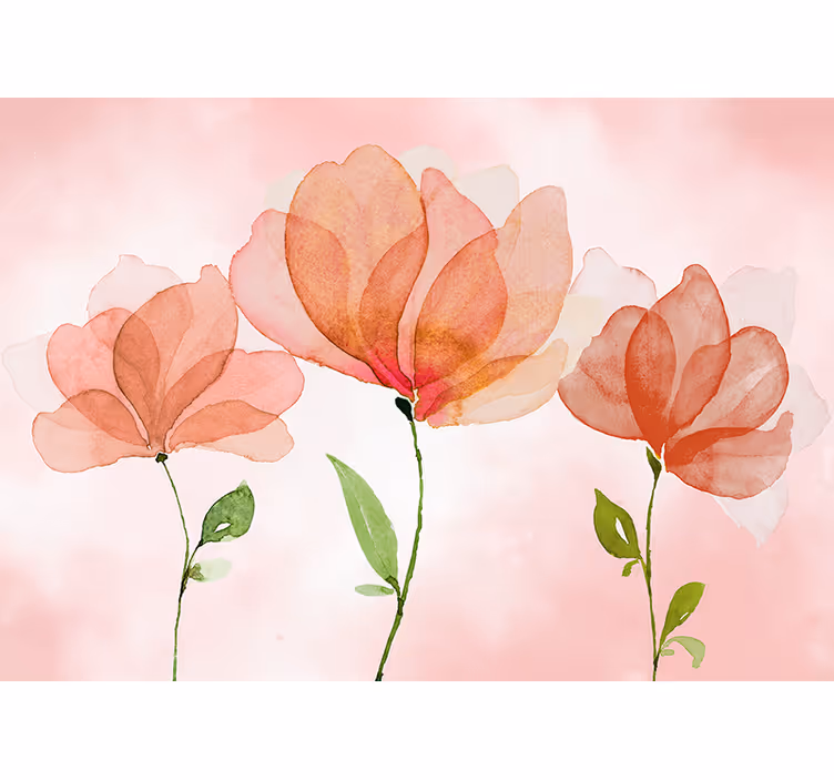 Bloemen foto behang elegante bloemenbloesems - TenStickers