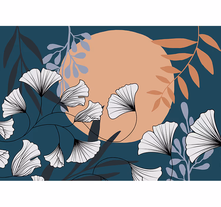 Bloemen foto behang botanische bloemencompositie - TenStickers