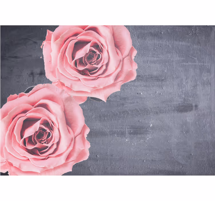 Bloemen foto behang roze rozen detail - TenStickers
