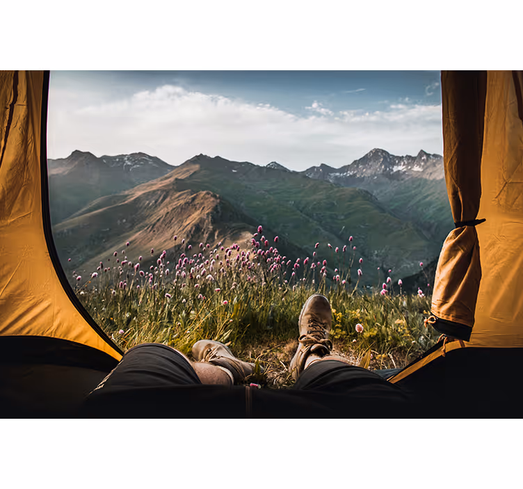 Fototapet landschap bergzicht rust - TenStickers