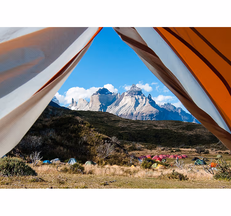 Fototapet landschap bergzicht canvas - TenStickers