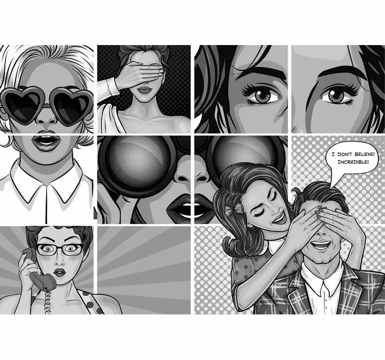 Fotobehang kunst pop art expressies - TenStickers