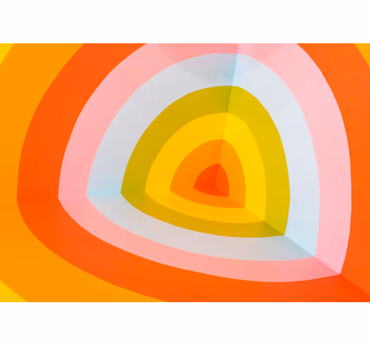 Abstract fotobehang kleurrijke laagvormige bogen - TenStickers