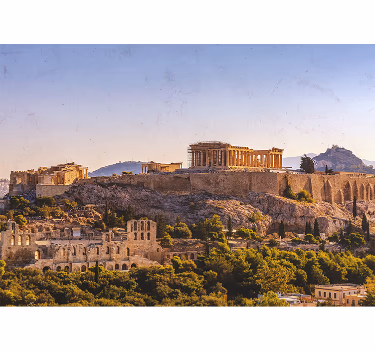 Acropolis van athene fotobehang stad - TenStickers
