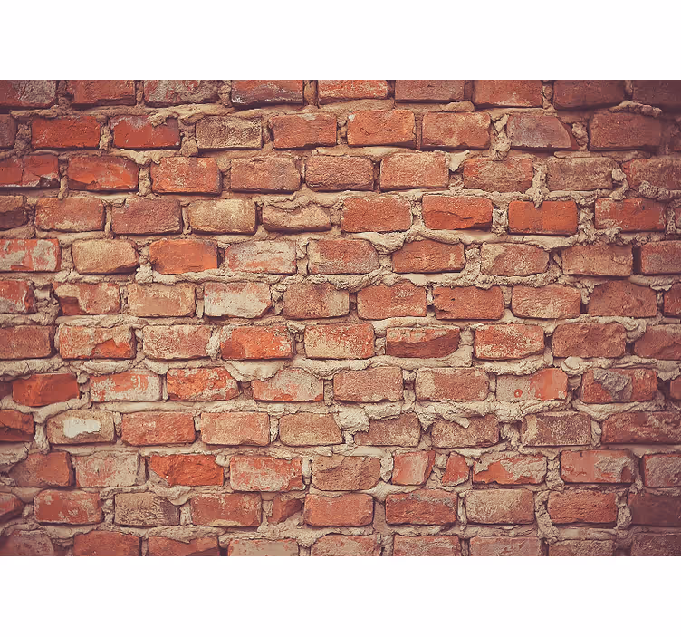 Foto behang stenen onthulde bakstenen muur - TenStickers