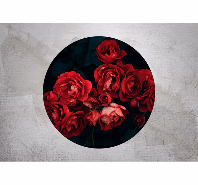 Foto behang rozen rode rozen bloesems - TenStickers