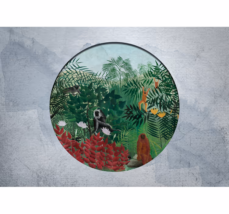 Foto behang jungle levendig junglescène - TenStickers