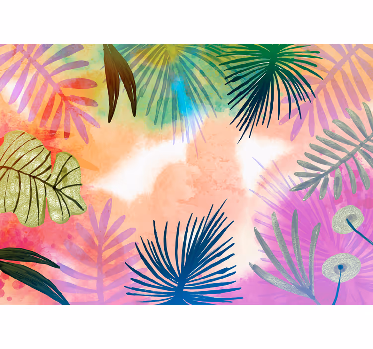 Natuur behang tropische foliage ontwerpen - TenStickers