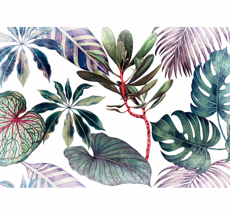 Natuur behang tropisch foliage arrangement - TenStickers