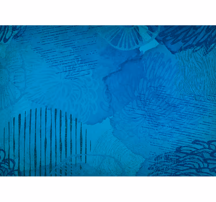 Abstract fotobehang blauwe textuurpatronen - TenStickers