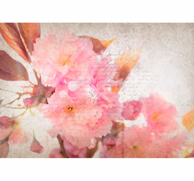 Bloemen foto behang kersenbloesem bloesem - TenStickers
