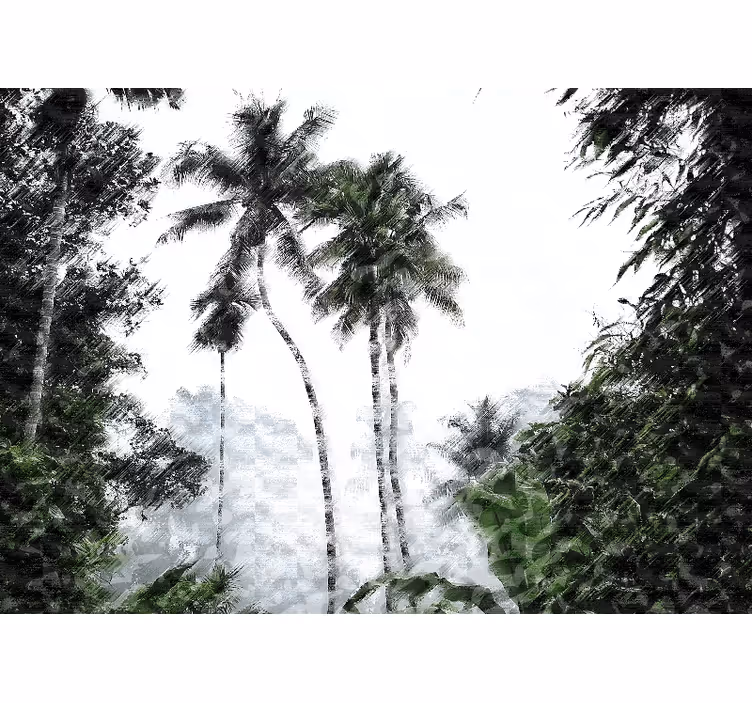 Fotobehang natuur palmboom sereniteit - TenStickers