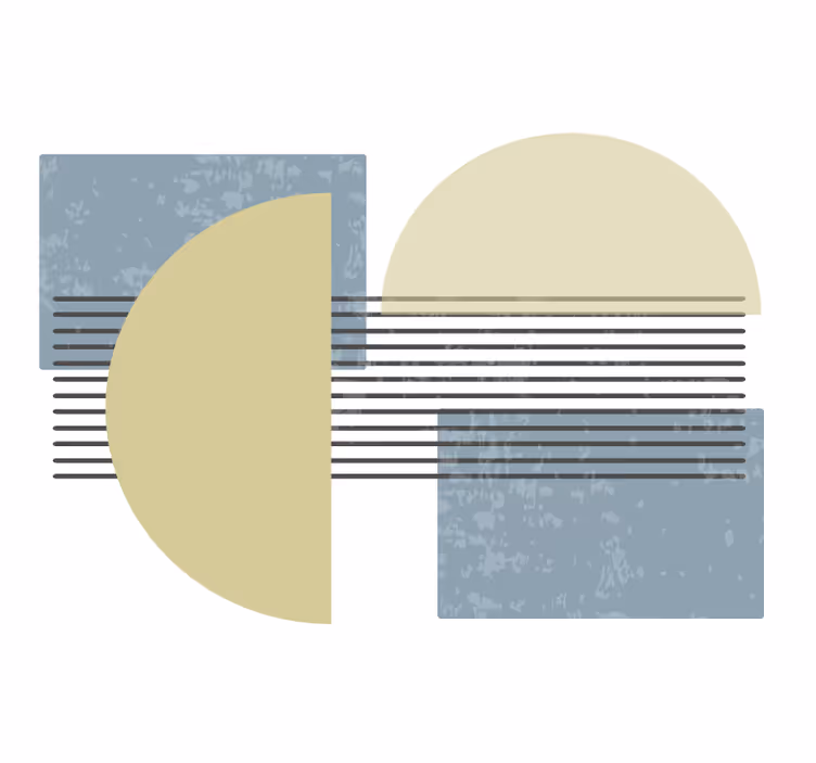 Fotobehang kunst geometrische vormen samenstelling - TenStickers