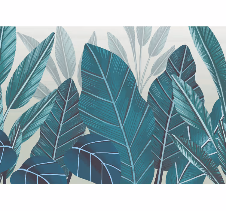 Natuur behang tropische foliage elementen - TenStickers