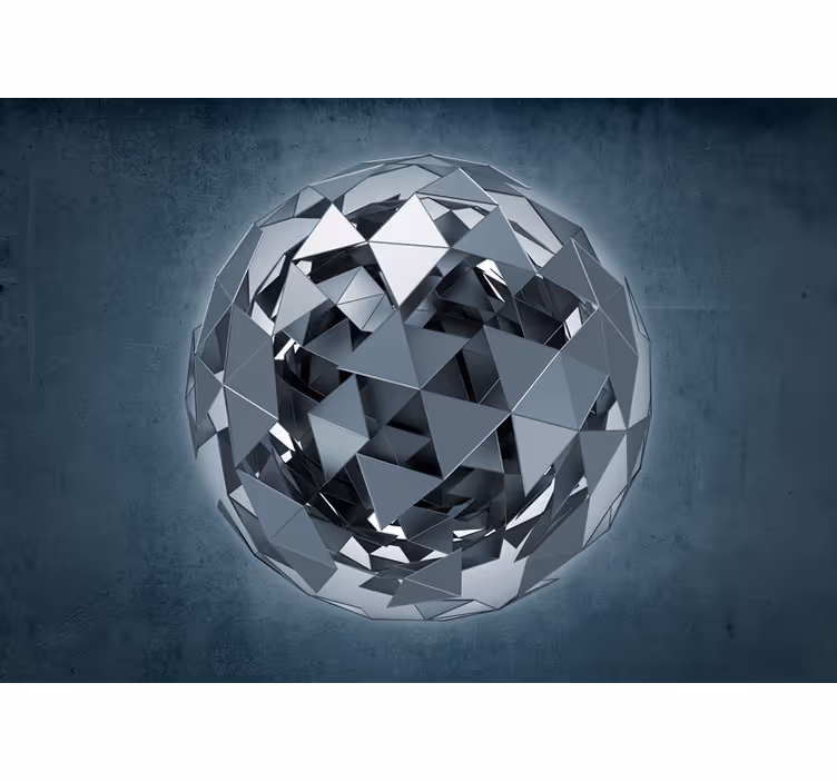 Abstract fotobehang geometrische bol sculptuur - TenStickers