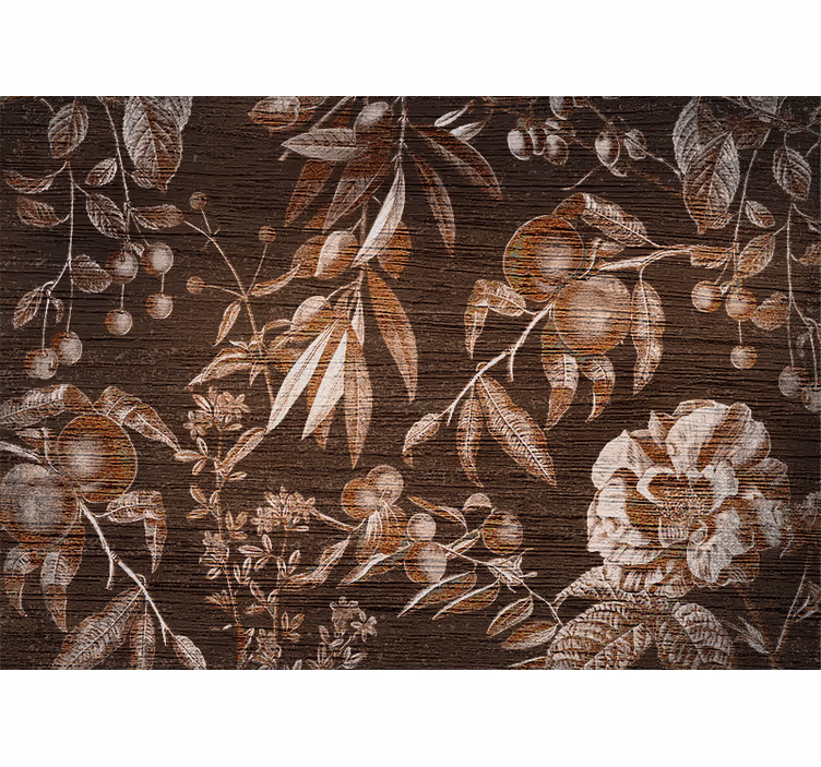Bloemen foto behang artistiek floral design - TenStickers