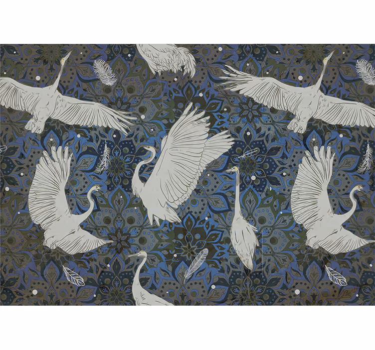 Foto behang dieren elegant kraanvogel motief - TenStickers