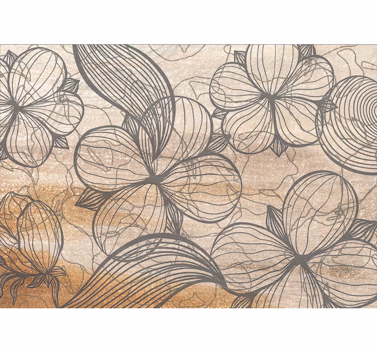 Bloemen foto behang elegante bloemmotieven - TenStickers