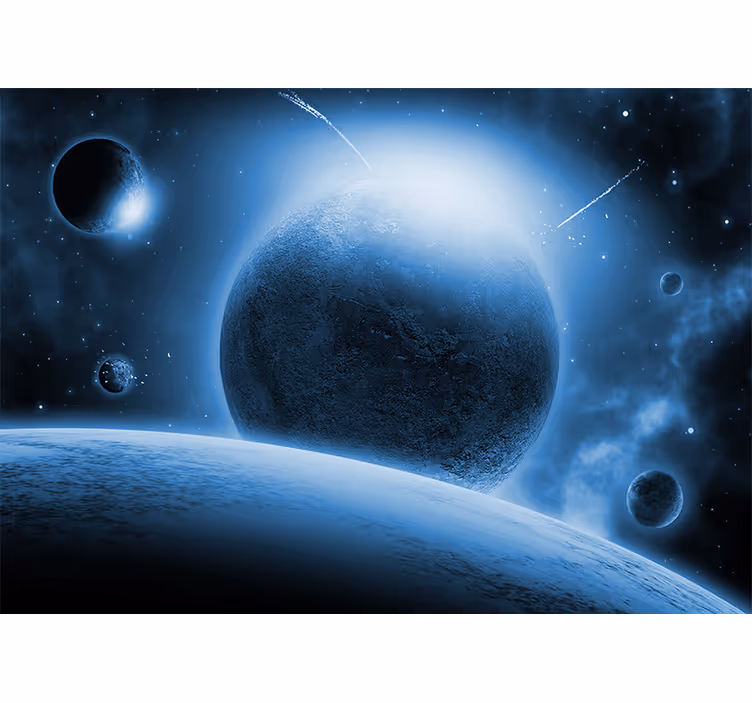 Hemelse planetaire scène fotobehang ruimte - TenStickers