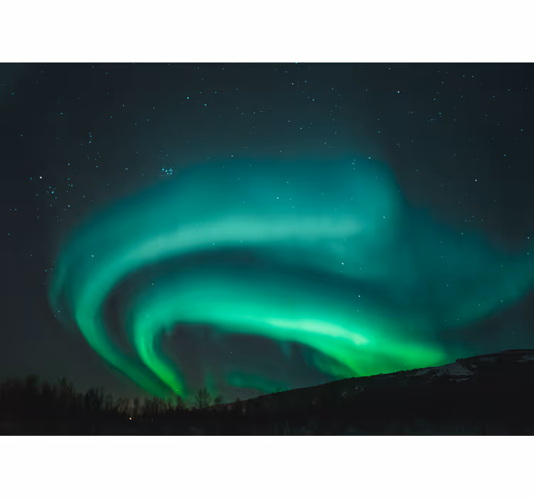 Natuur behang aurora borealis tentoonstelling - TenStickers