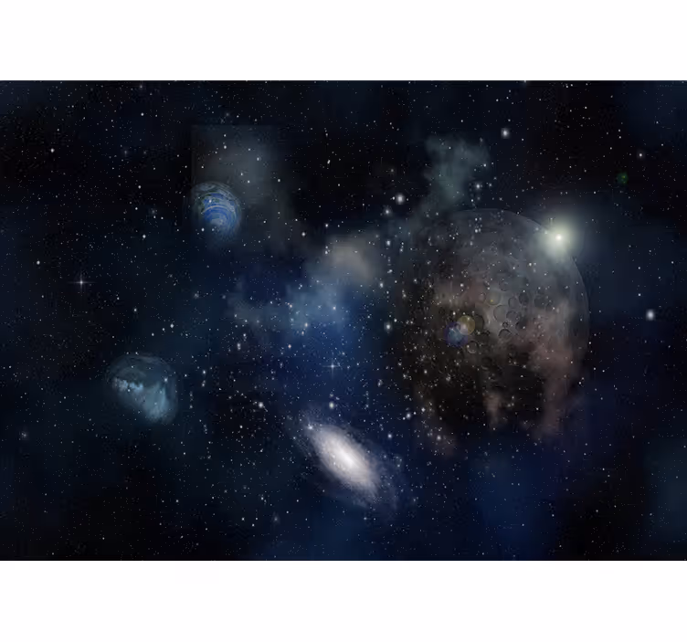 Fotobehang ruimte galactische verkenningsscène - TenStickers