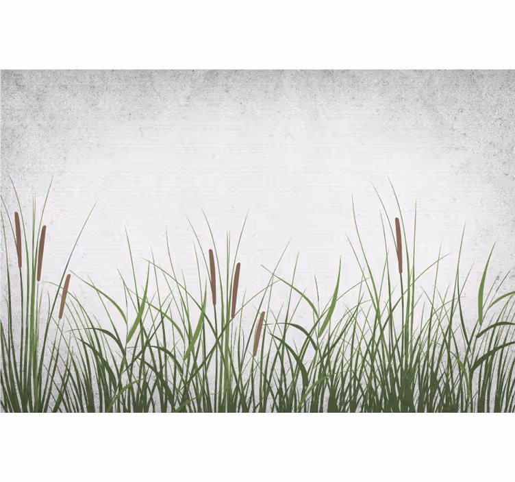 Bloemen foto behang tulp en gras - TenStickers